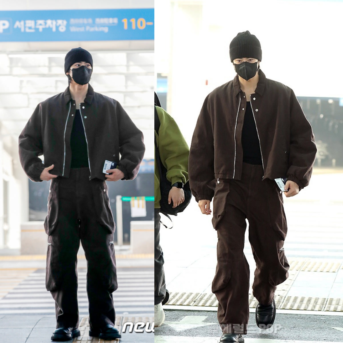 차은우 2024년 1월 5일 인천공항 제2터미널 착장